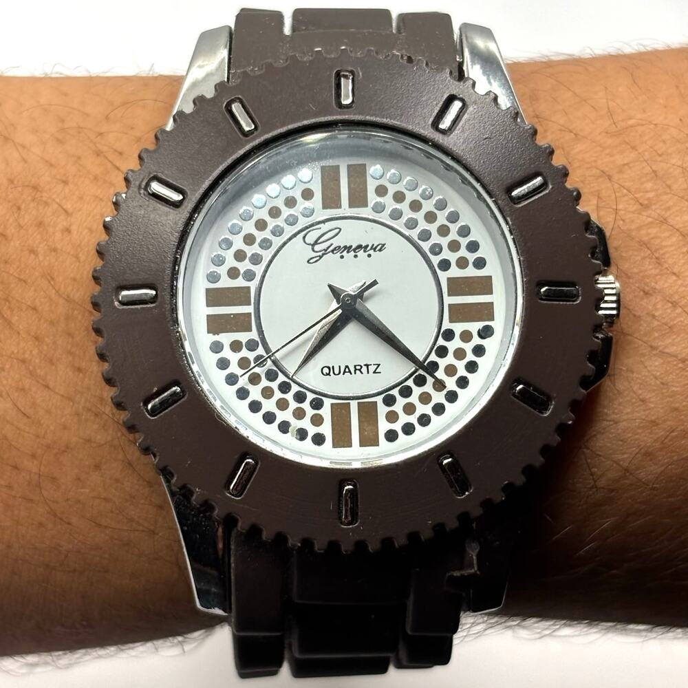 Brown & Silver Men's Watch